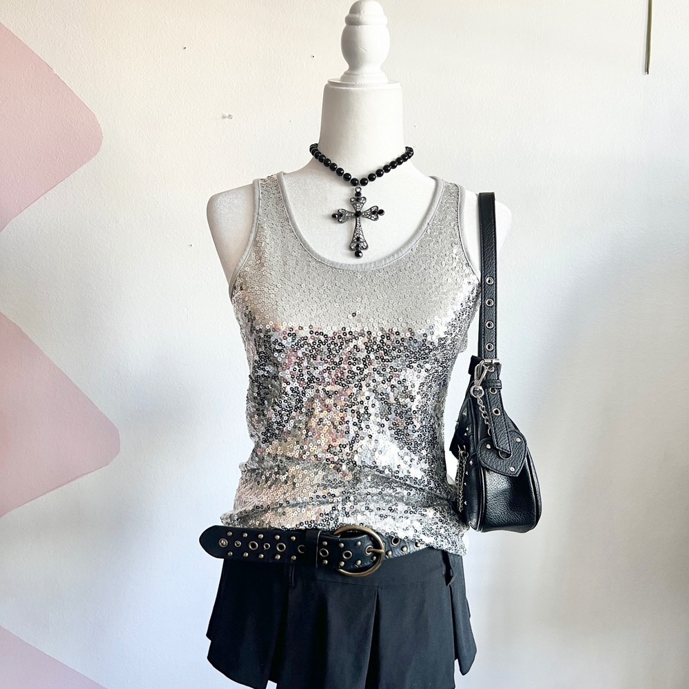 Y2K Sequin Top, 2000s, Y2K‎ Grunge, 2000s Fashion, Medium